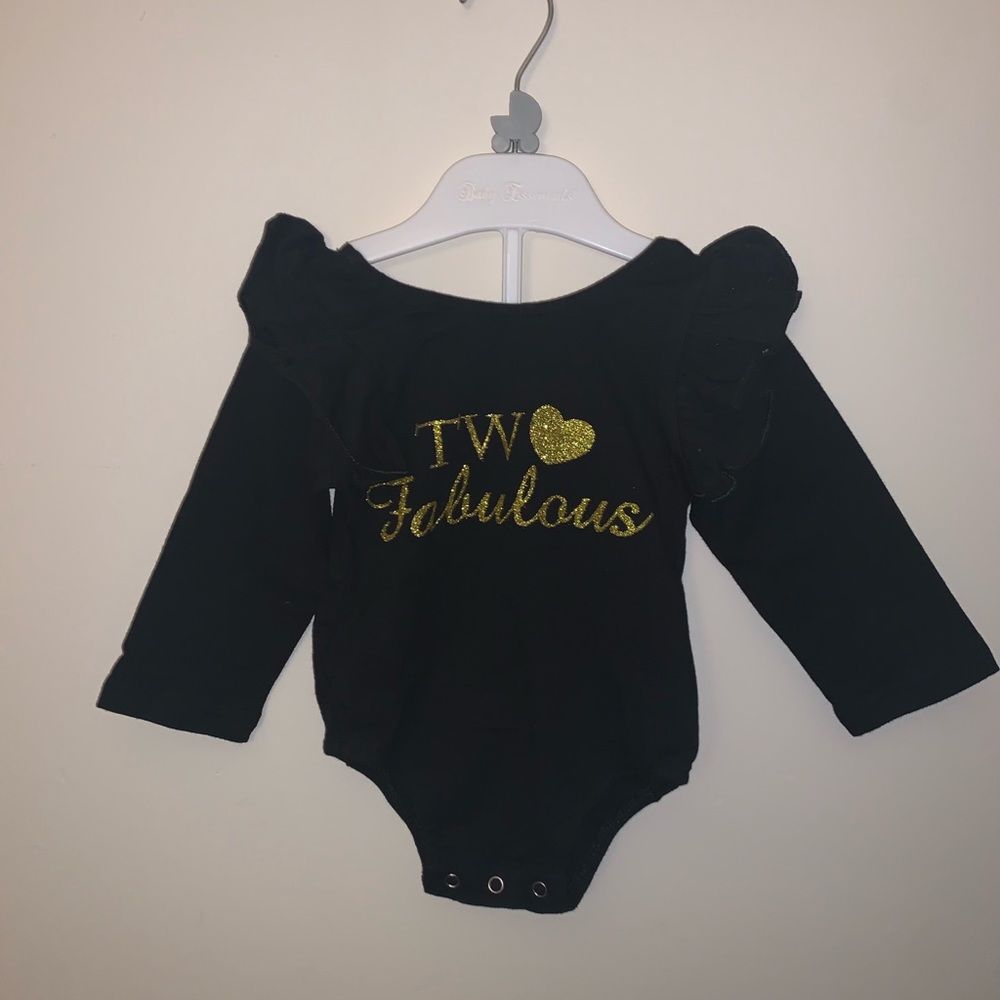 Black and gold bodysuit